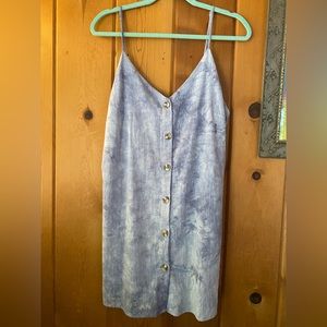 Denim button down mini dress